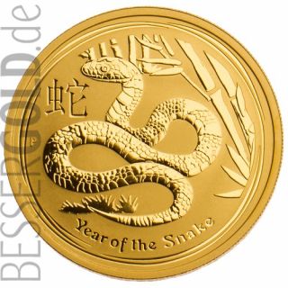 Zlatá mince 1/2 oz (trojské unce) ROK HADA Austrálie 2013