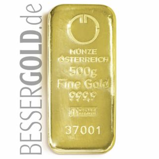 Zlatý slitek 500g MÜNZE ÖSTERREICH (Rakousko)