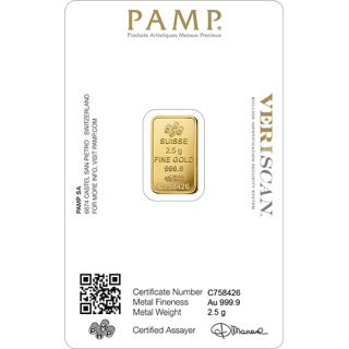 Gold bar 2,5g PAMP Fortuna (Swiss)