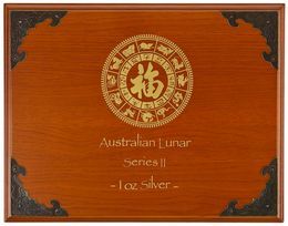 Dřevěný box Lunární Série II. 12x 1oz stříbrné mince