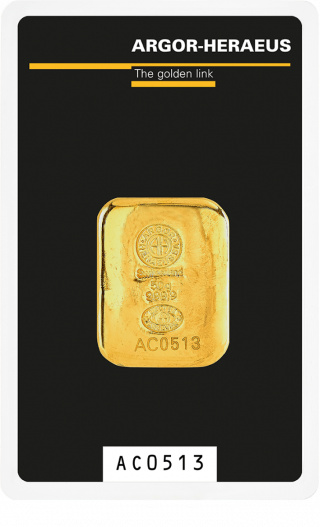 Zlatý slitek 50g ARGOR-HERAEUS (Švýcarsko)