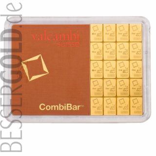 Gold bar 20 x 1g CombiBar VALCAMBI