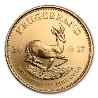 Zlatá mince 1 oz (trojská unce) KRUGERRAND 50. výročí Jižní Afrika 2017