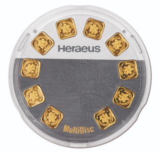 Zlatý slitek 10x1g Goldseed ARGOR HERAEUS / MultiDisc HERAEUS (Švýcarsko/Německo)