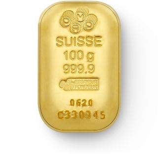 Zlatý slitek 100g PAMP Suisse (Švýcarsko)