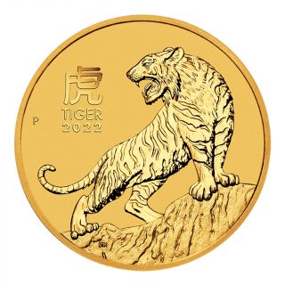 Zlatá mince 1 oz (trojská unce) ROK TYGRA Austrálie 2022