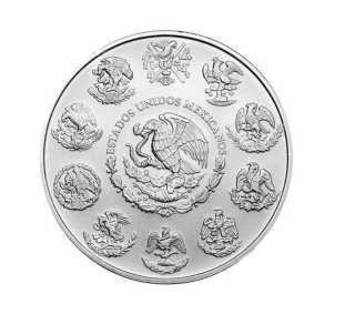 Stříbrná mince 5 oz (trojských uncí) Libertad 2010 Mexico