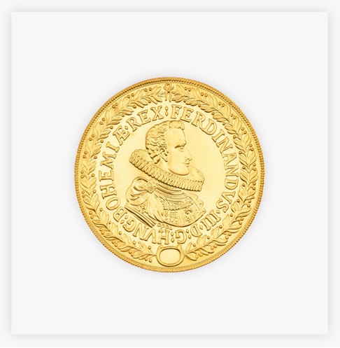 Sada zlaté a stříbrné medaile s Ferdinandem III.
